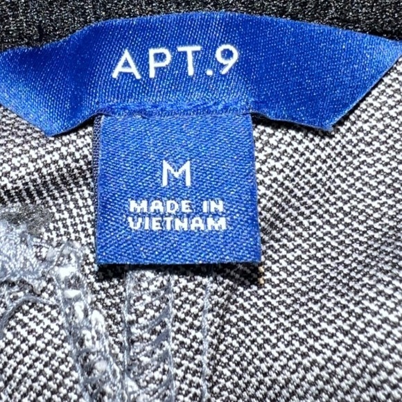 APT 9 Women's Gray Tweed Straight Leg Pull On Pants Size Medium - Picture 4 of 5